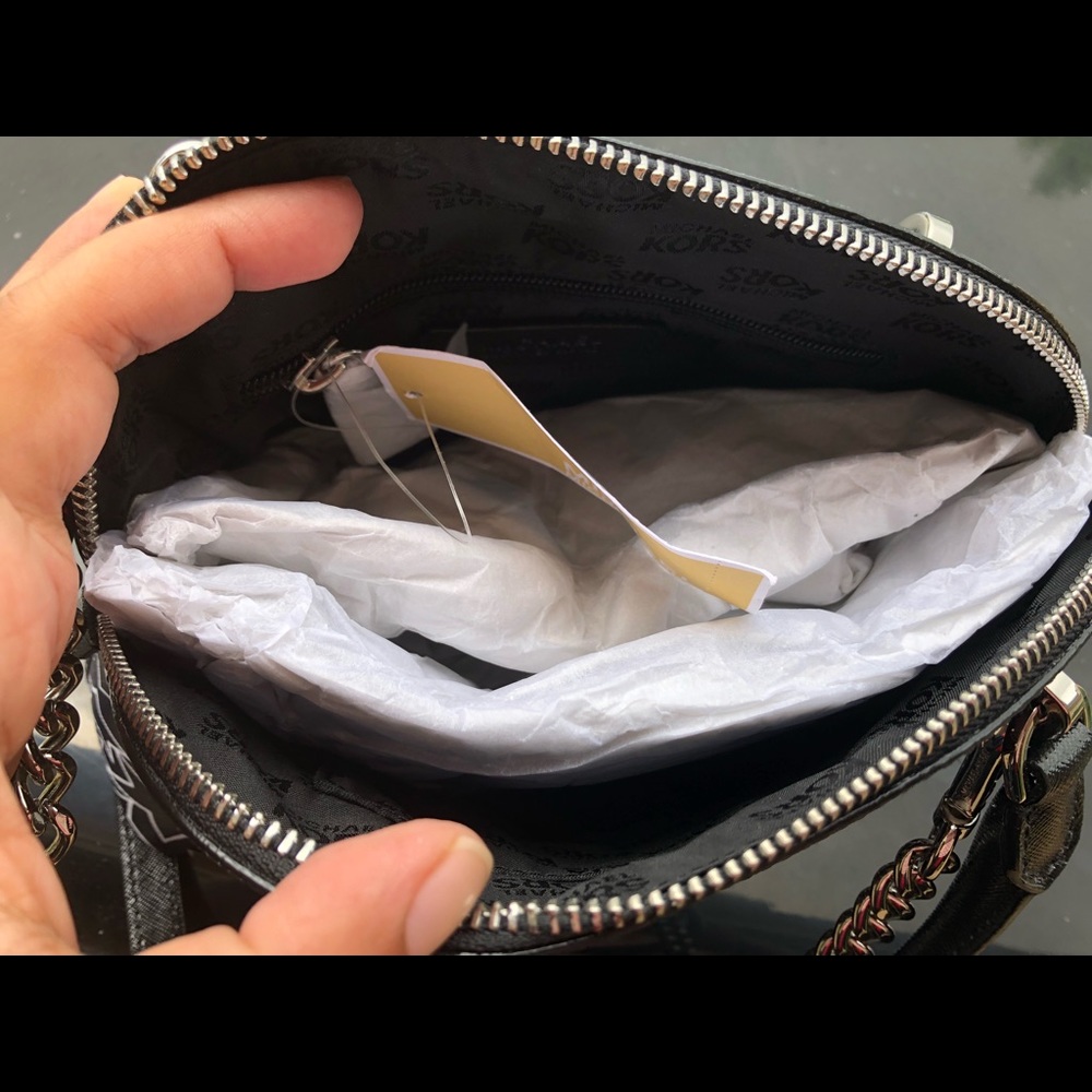 Michael kors Emmy small dome satchel Blk/wht bag - Picture 7 of 8